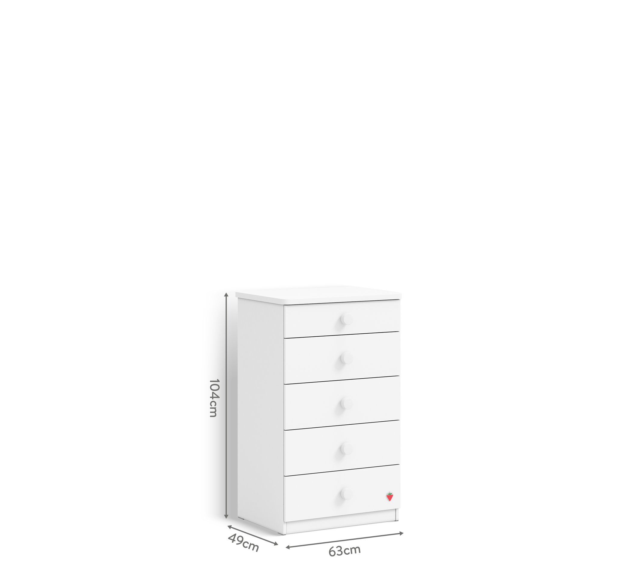Cilek Varia White Varia Weiß TALL Wäschekommode – Bild 6