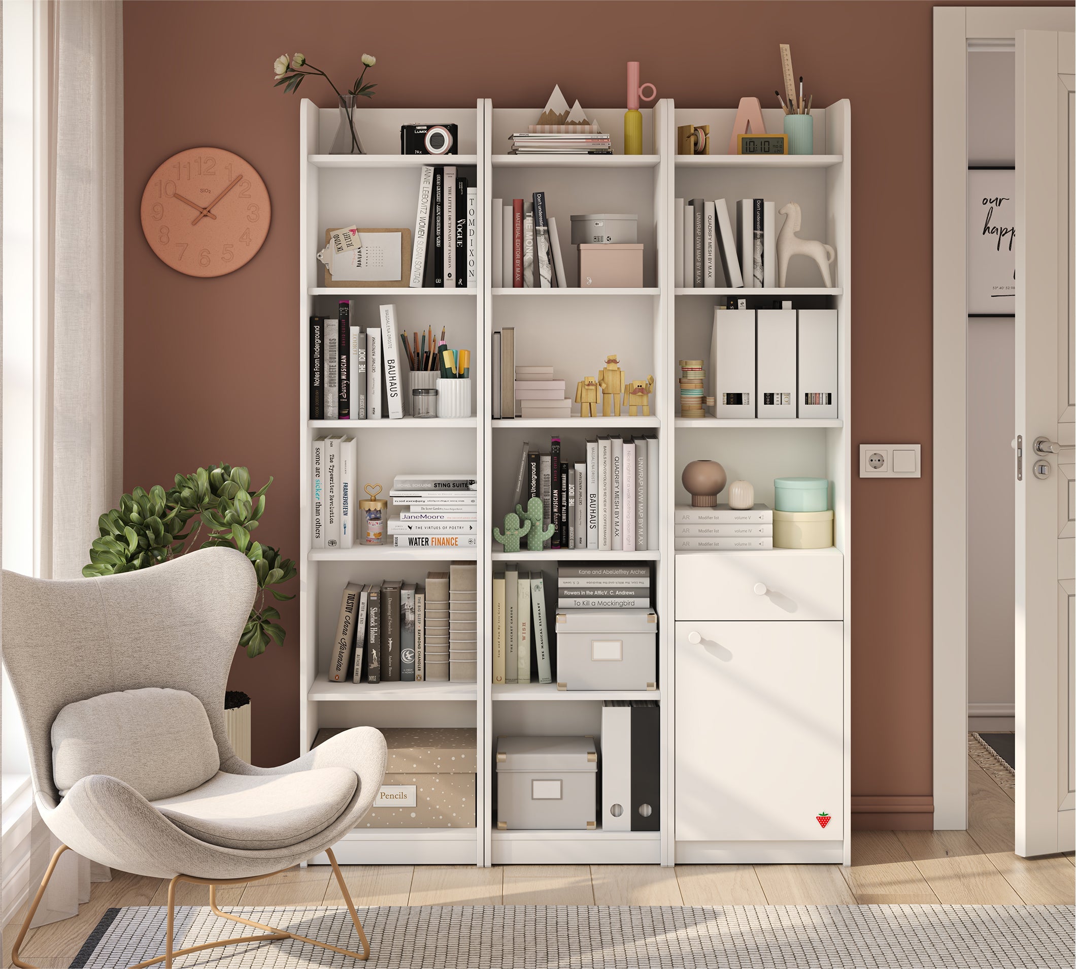 Cilek Varia White Varia Weiß Bücherregal WITHOUT Tür – Bild 3