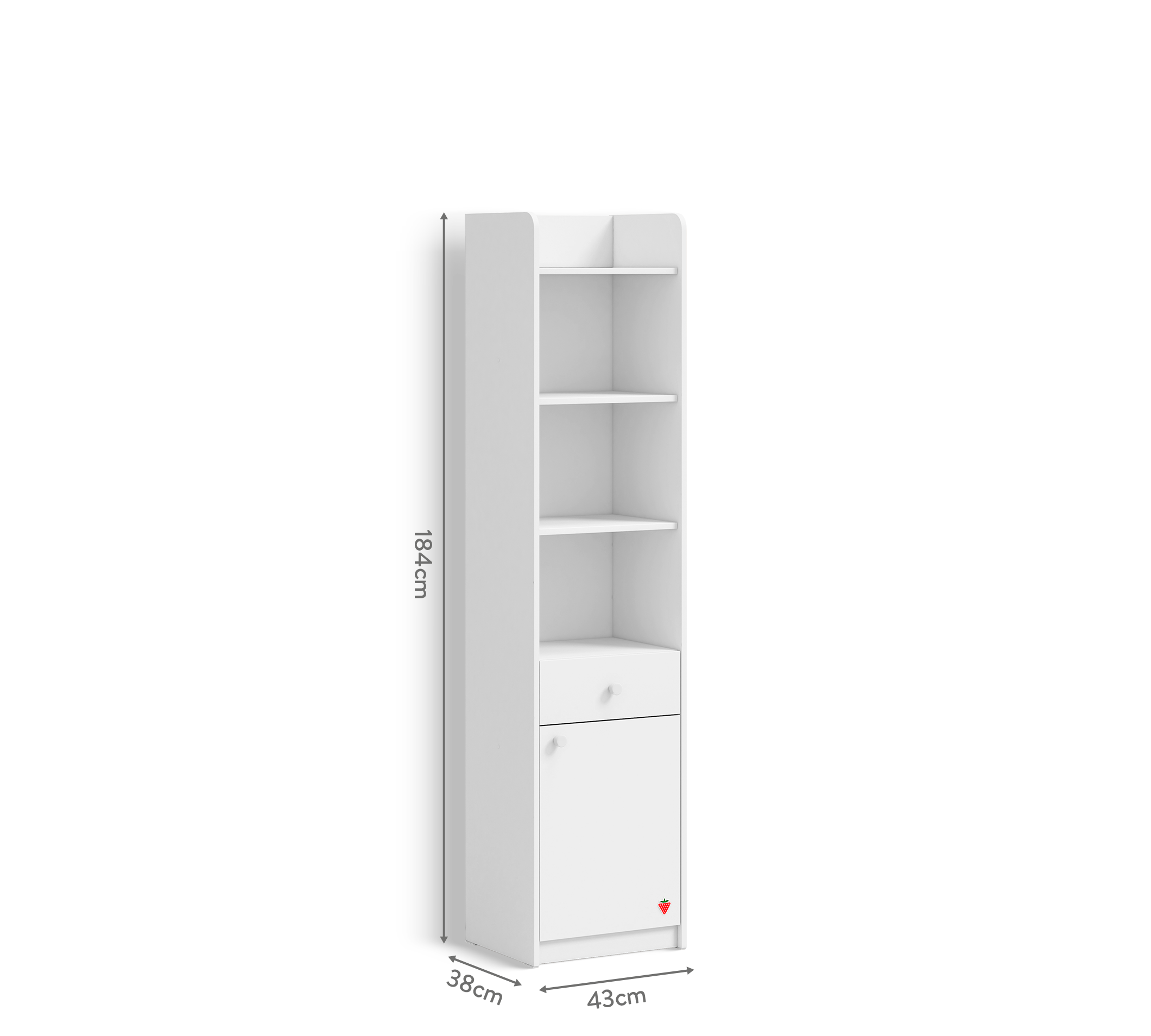 Cilek Varia White Varia Weiß Bücherregal WITH Schublade – Bild 4