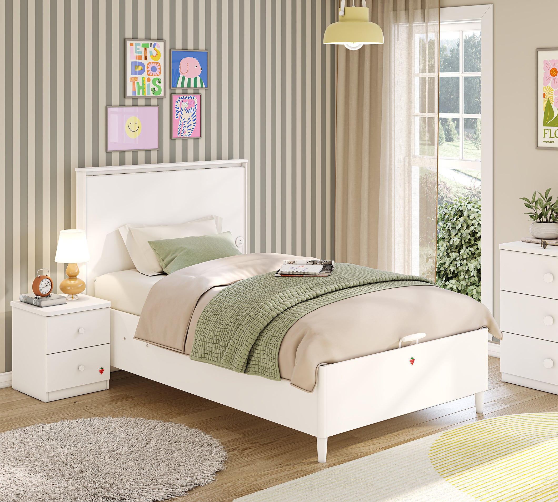 Cilek Varia White Varia Weiß Bett WITH BASE – Bild 3