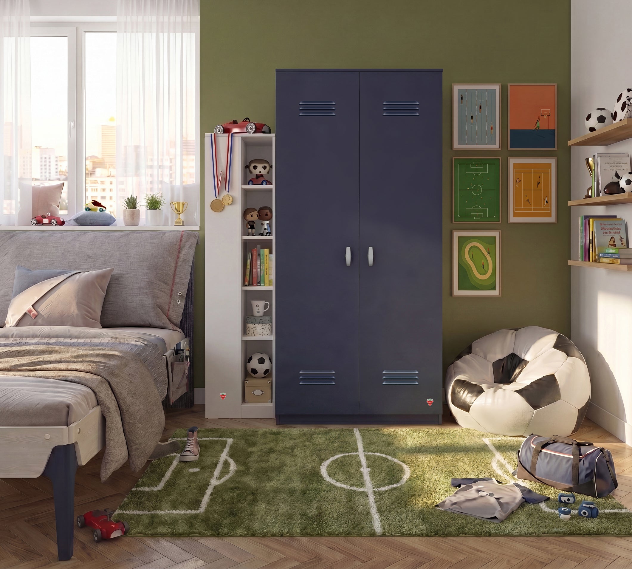 Cilek LOCKER Kleiderschrank-Dunkelblau – Bild 3