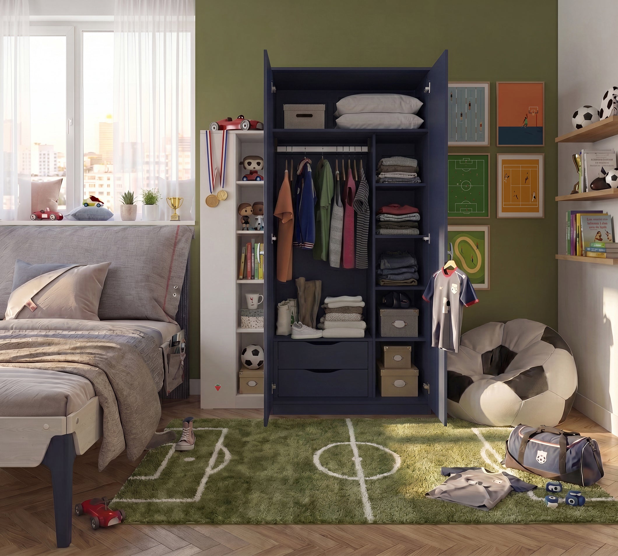 Cilek LOCKER Kleiderschrank-Dunkelblau – Bild 12