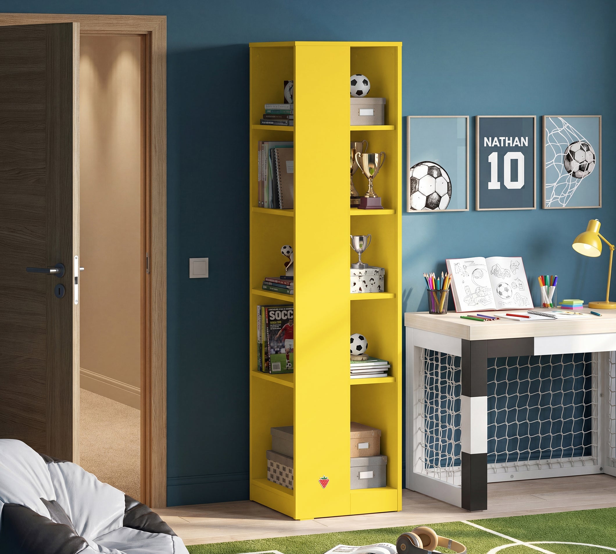 Cilek Eck-Bücherregal-Gelb – Bild 3