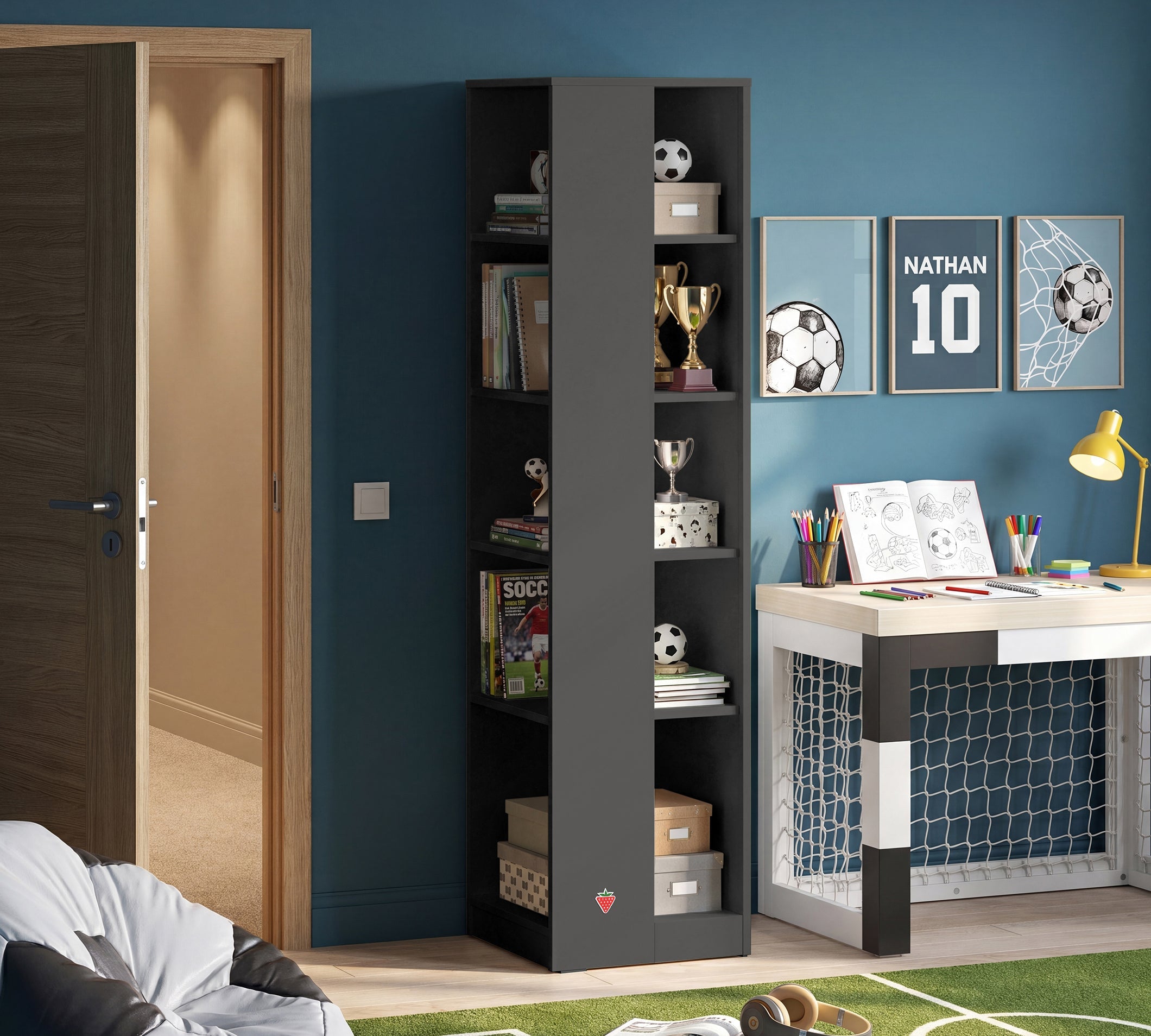 Cilek Eck-Bücherregal-Schwarz – Bild 3