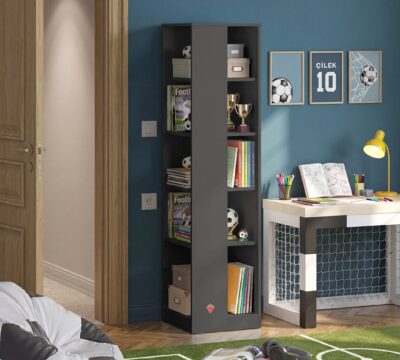 Cilek Eck-Bücherregal-Schwarz