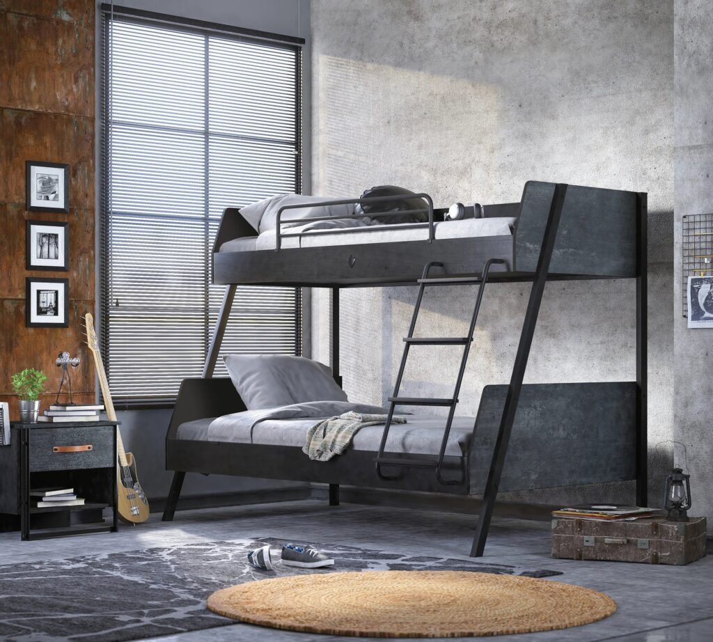 Cilek Dark Metal Großes Etagenbett (90 × 200–120 × 200 cm)