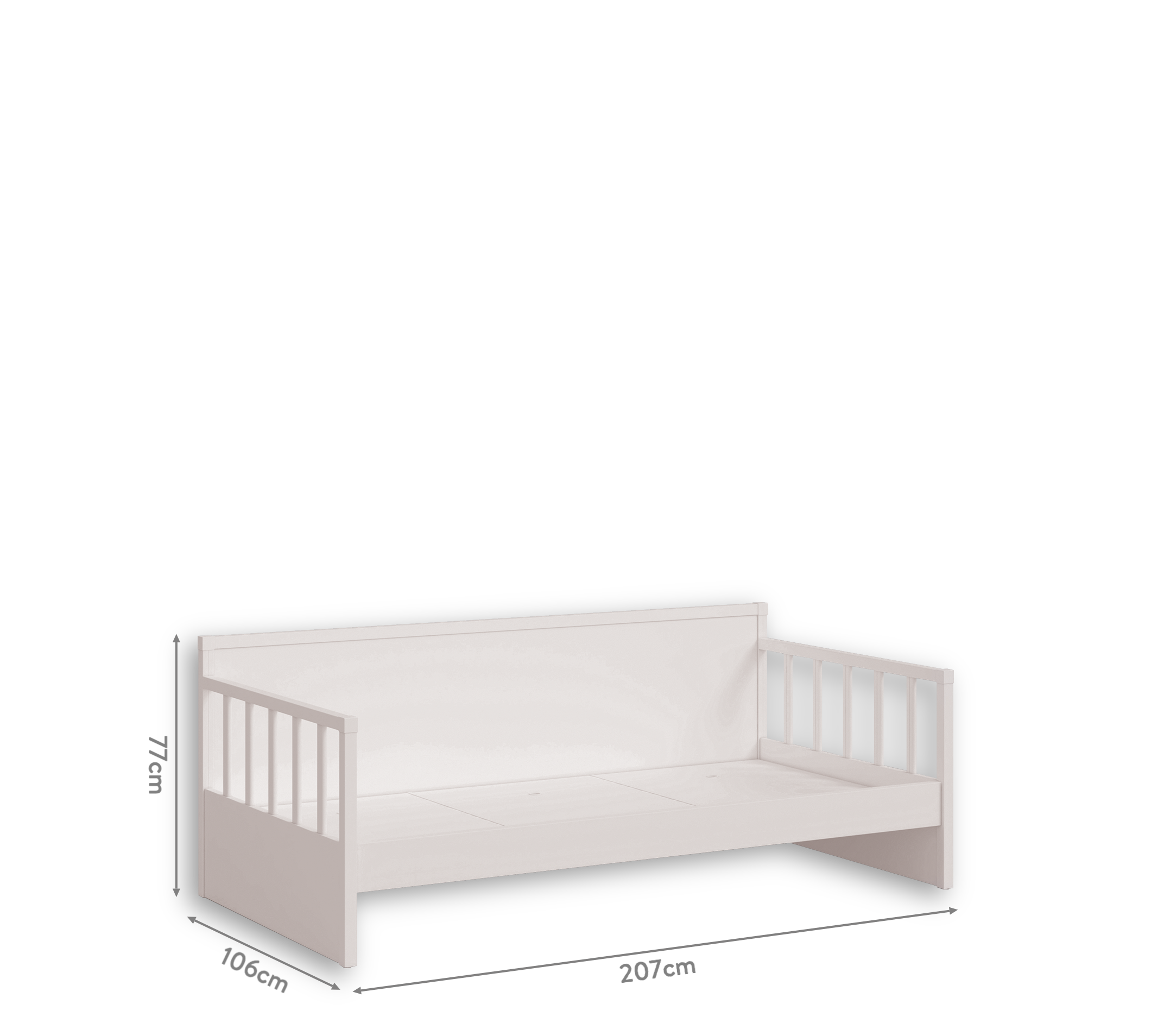Cilek Tagesbett ohne Dach (montes Weiß) (100 × 200 cm) – Bild 4