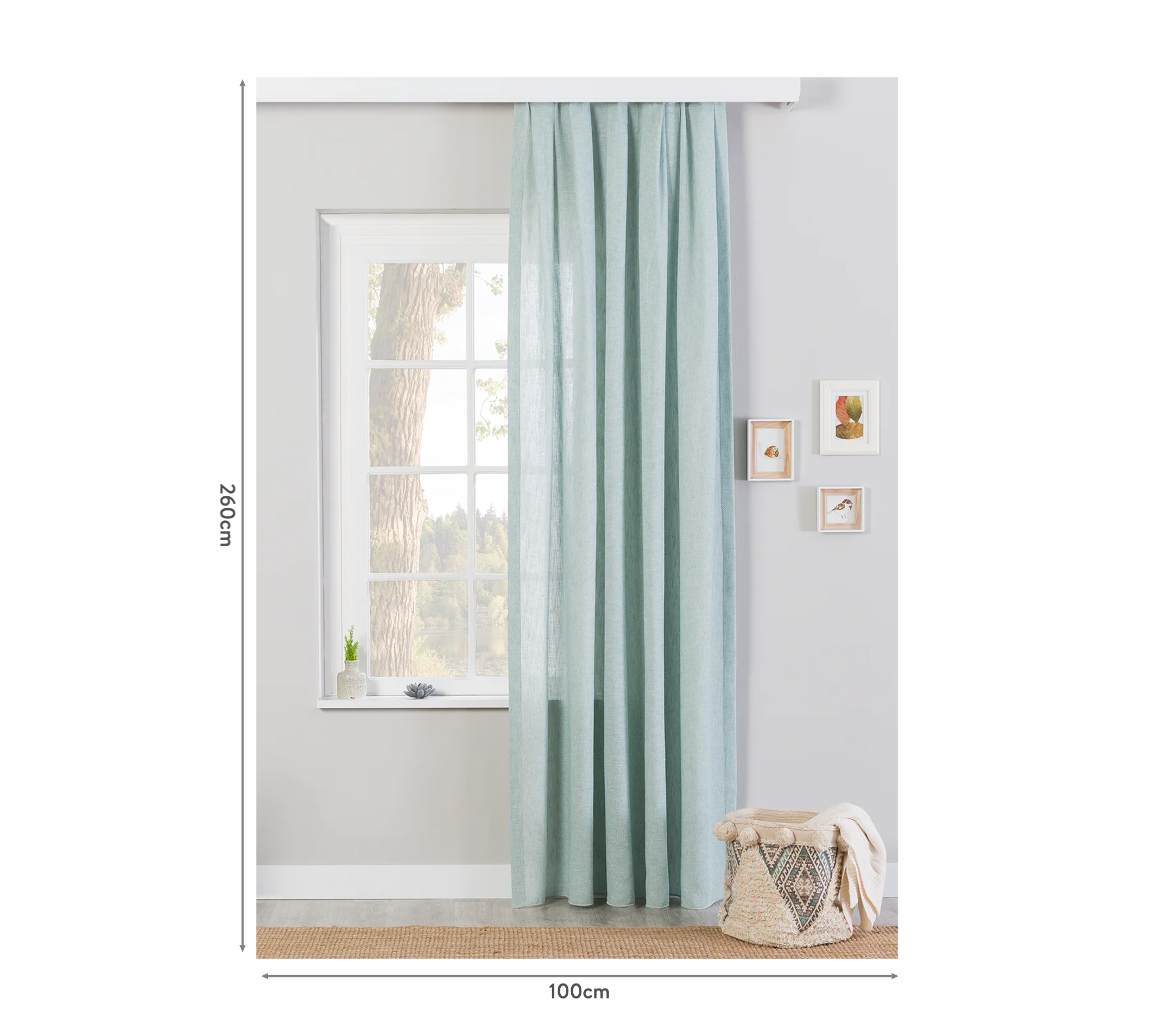 Cilek DRESSY BACKGROUND Vorhang MINT (100X260 CM) – Bild 3