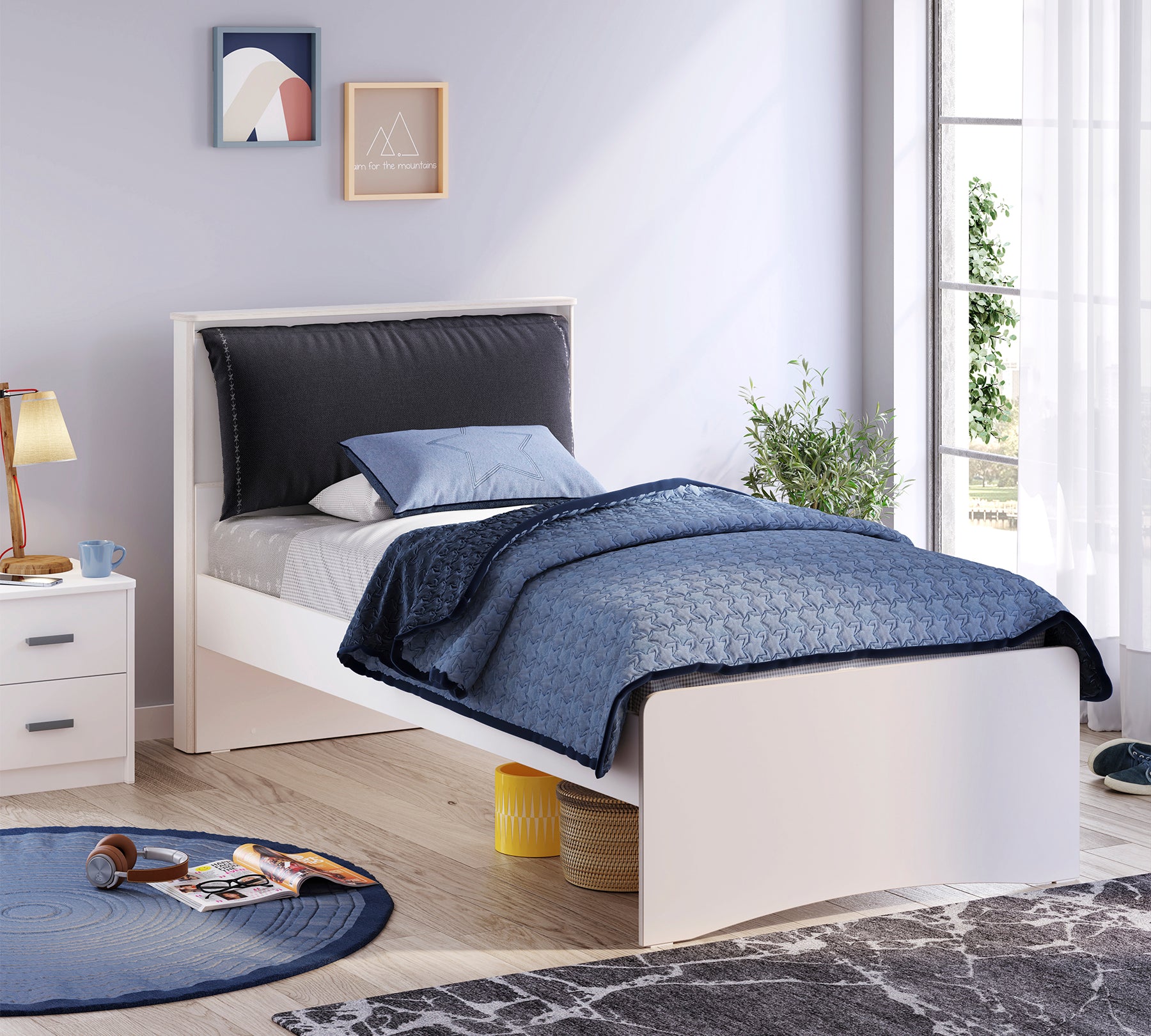 Cilek Kopfteilkissen Anthrazit-Grau (100 × 200 cm) – Bild 13