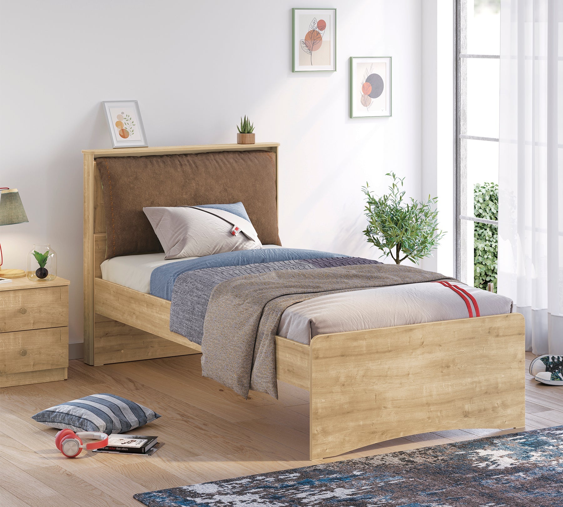 Cilek Kopfteilkissen Anthrazit-Grau (100 × 200 cm) – Bild 22