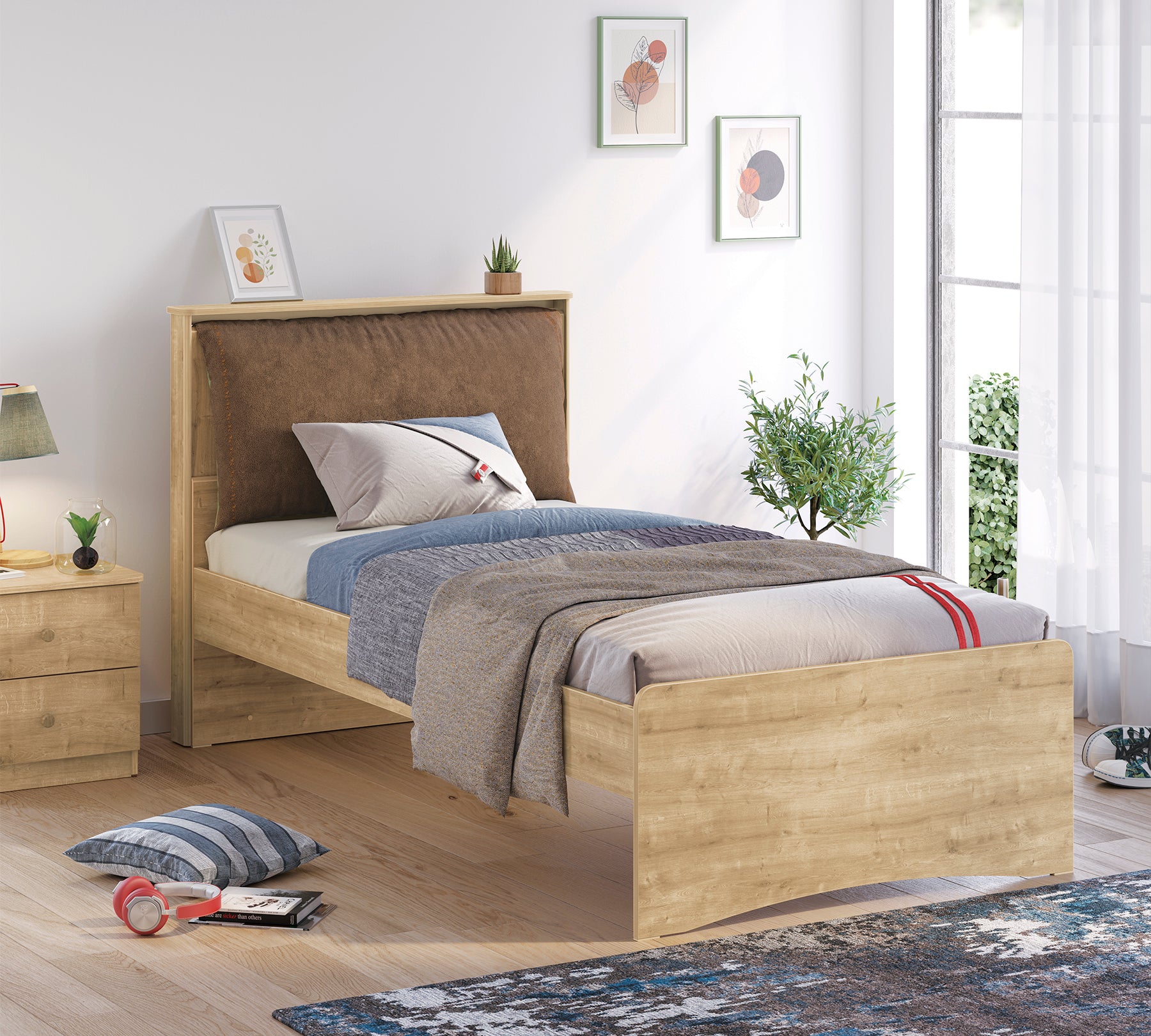Cilek Kopfteilkissen Anthrazit-Grau (100 × 200 cm) – Bild 7