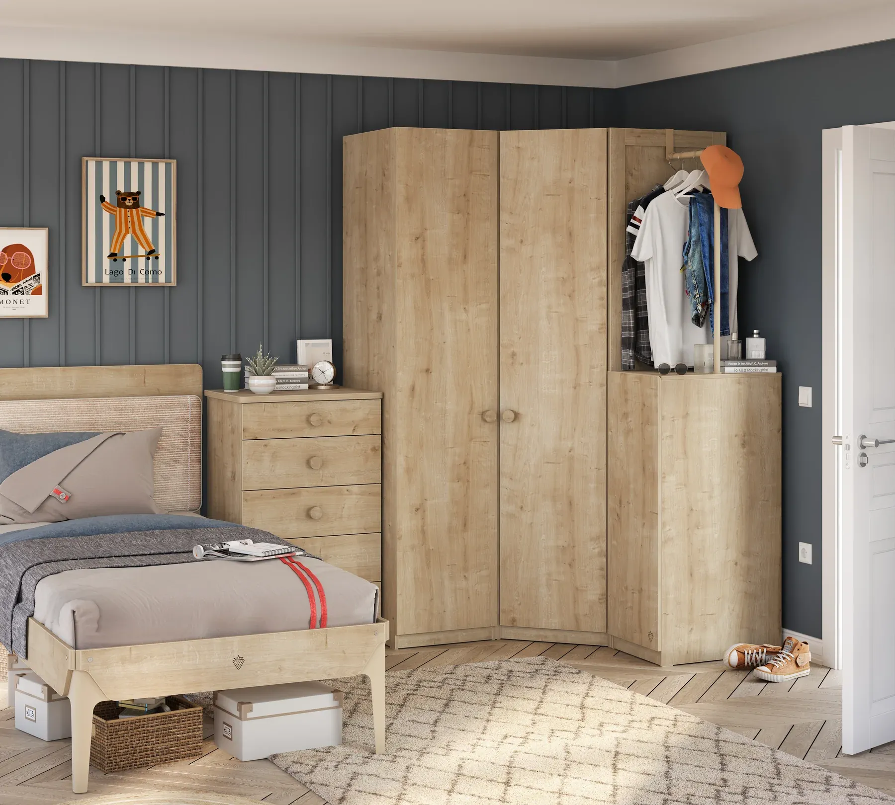 Cilek Mocha 1-Tür Kleiderschrank – Bild 3