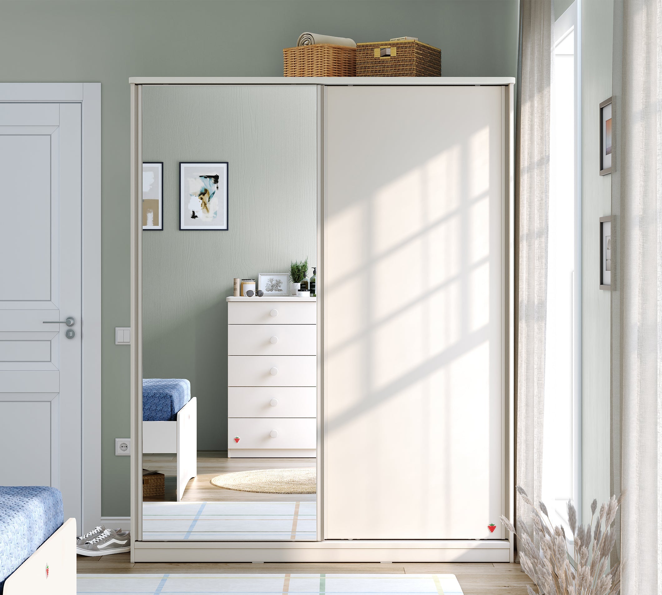 Cilek Varia Cream Schiebetürenschrank – Bild 2
