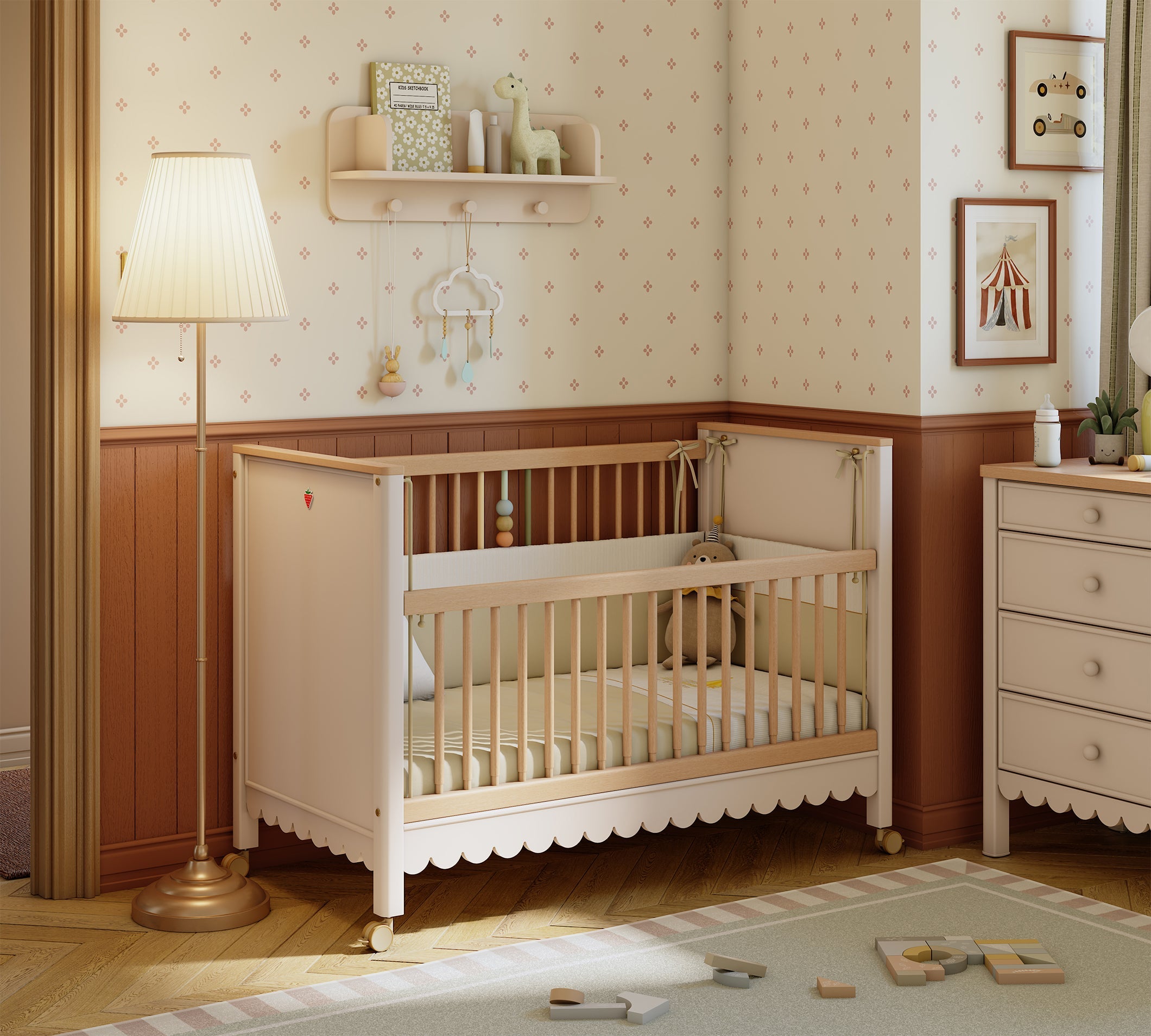 Cilek Toon Babybett mit Rollen (60 × 120 cm)