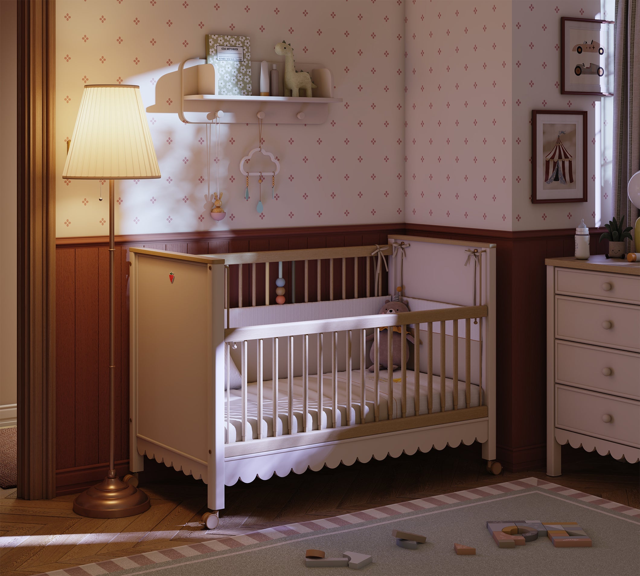 Cilek Toon Babybett mit Rollen (60 × 120 cm) – Bild 3