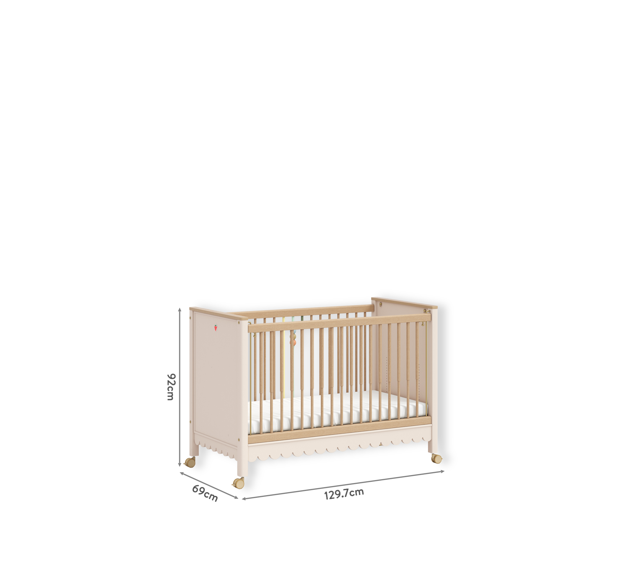 Cilek Toon Babybett mit Rollen (60 × 120 cm) – Bild 5