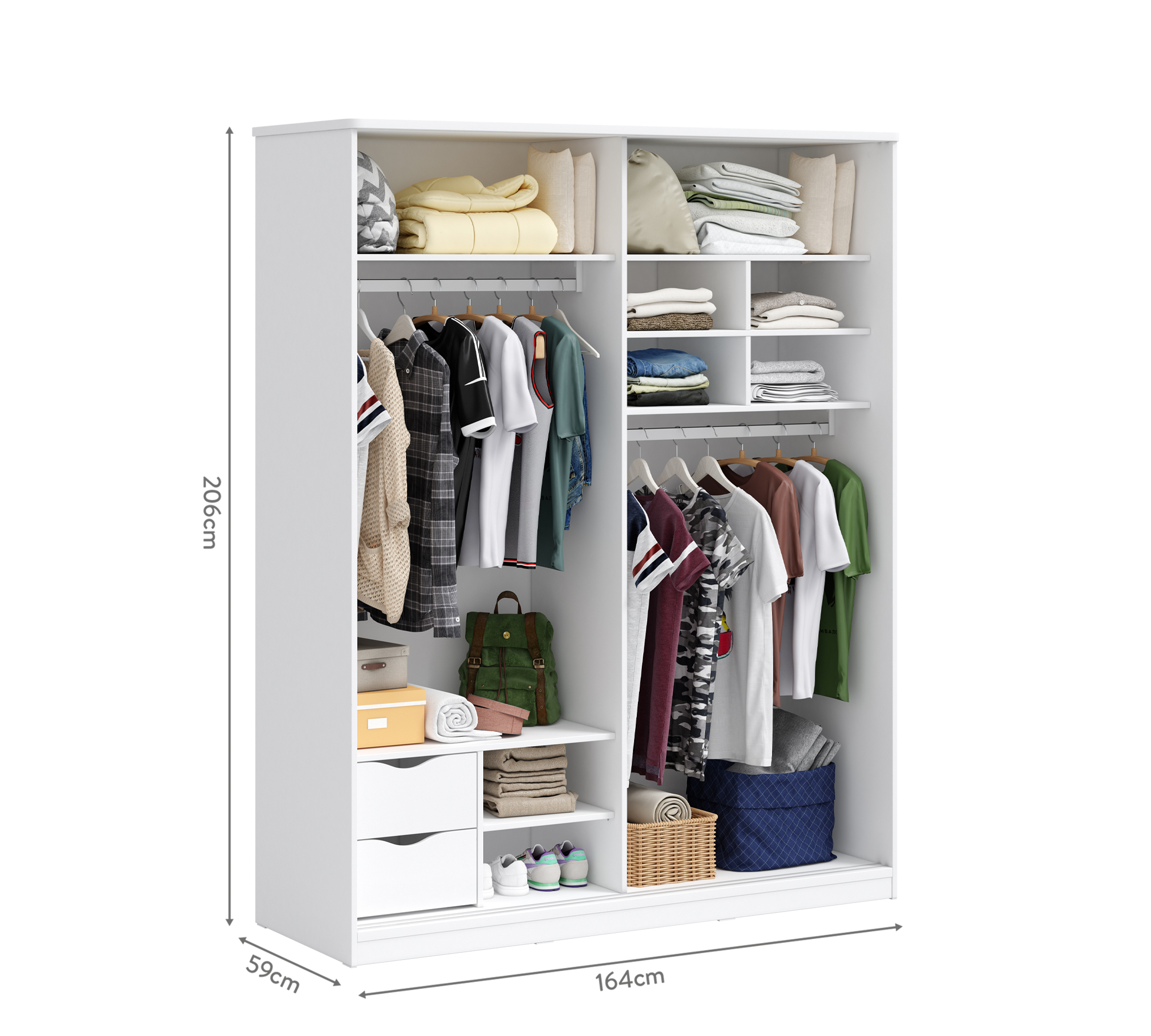 Cilek Varia White Schiebetürenschrank – Bild 4