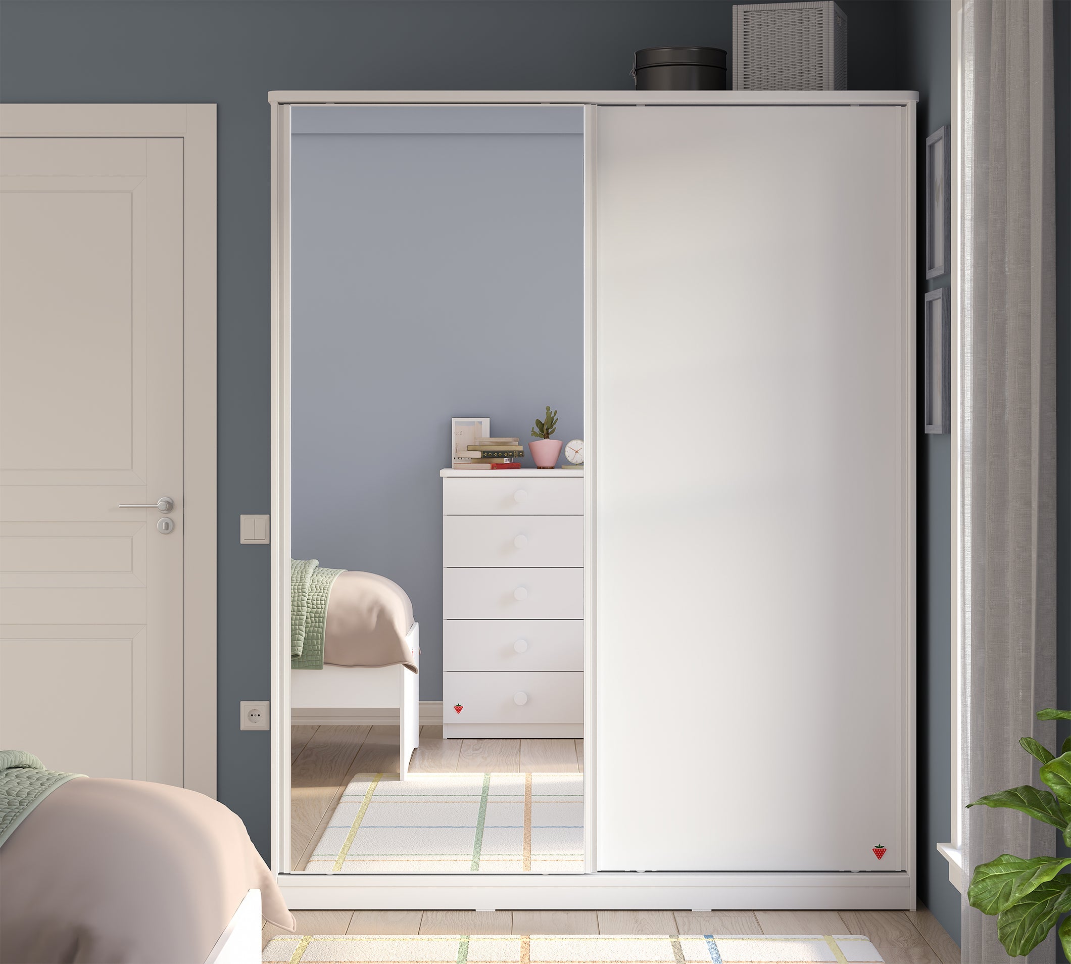 Cilek Varia White Schiebetürenschrank – Bild 2