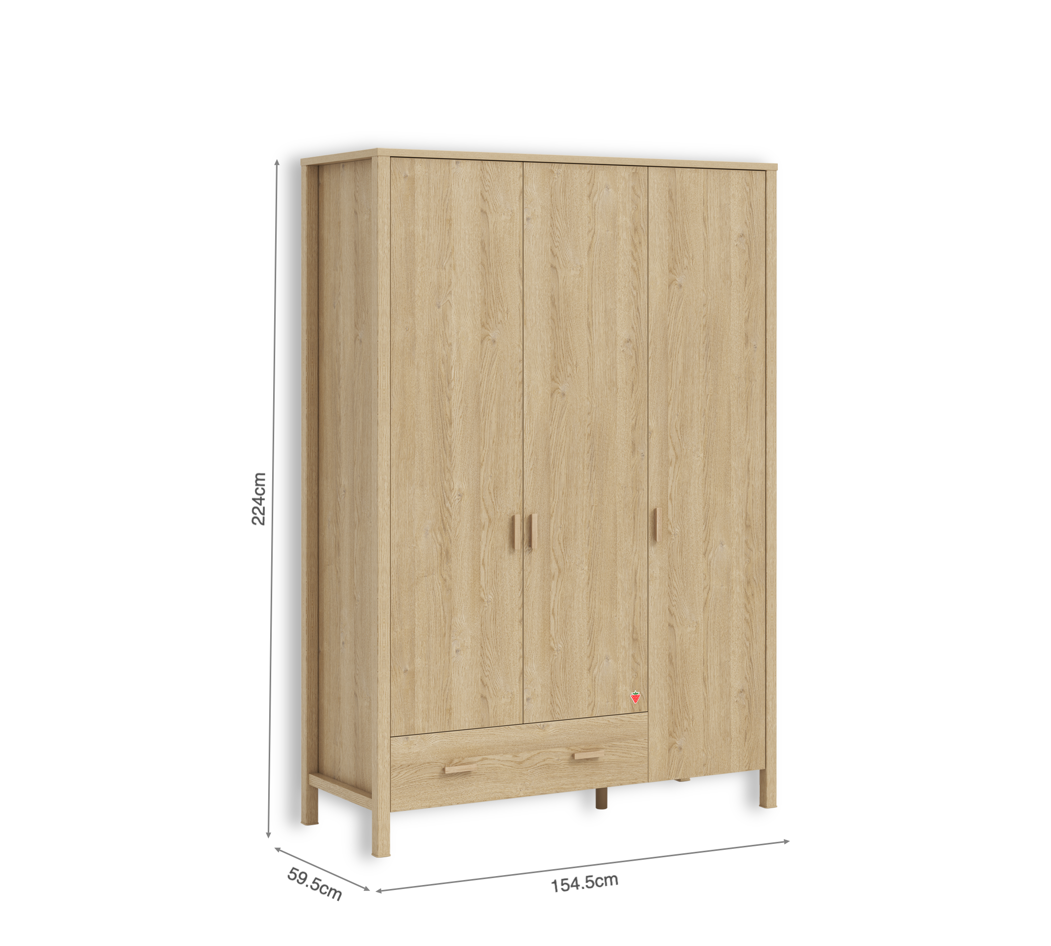 Cilek Mizu 3-türiger Kleiderschrank – Bild 6